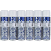 6X Upol Power Can Topcoat Gloss White Aerosol Spray 500ml Spray Paint